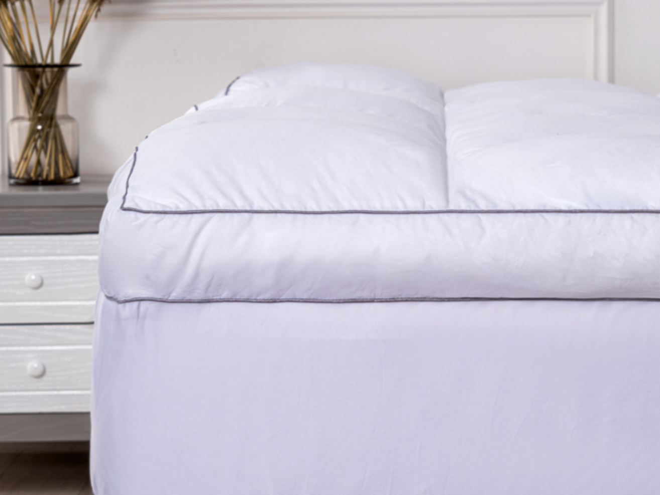 Fitted Mattress Topper - Classic White