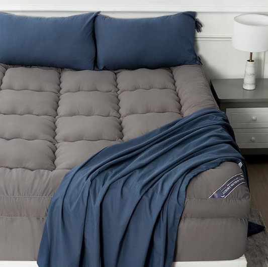 Fitted Mattress Topper - Elegant Grey