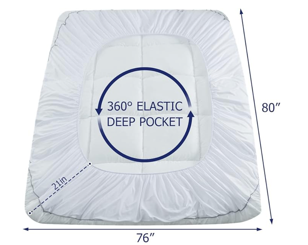 Fitted Mattress Topper - Classic White