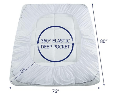 Fitted Mattress Topper - Classic White